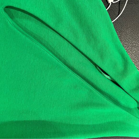 Zara Cut Out Asymmetrical Bodysuit - Green Size Medium NWT - Picture 3 of 5
